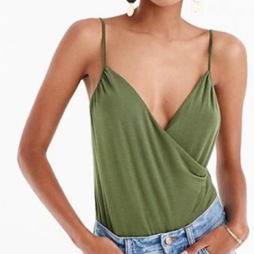 J Crew Drapey Wrap-front Tank/Bodysuit